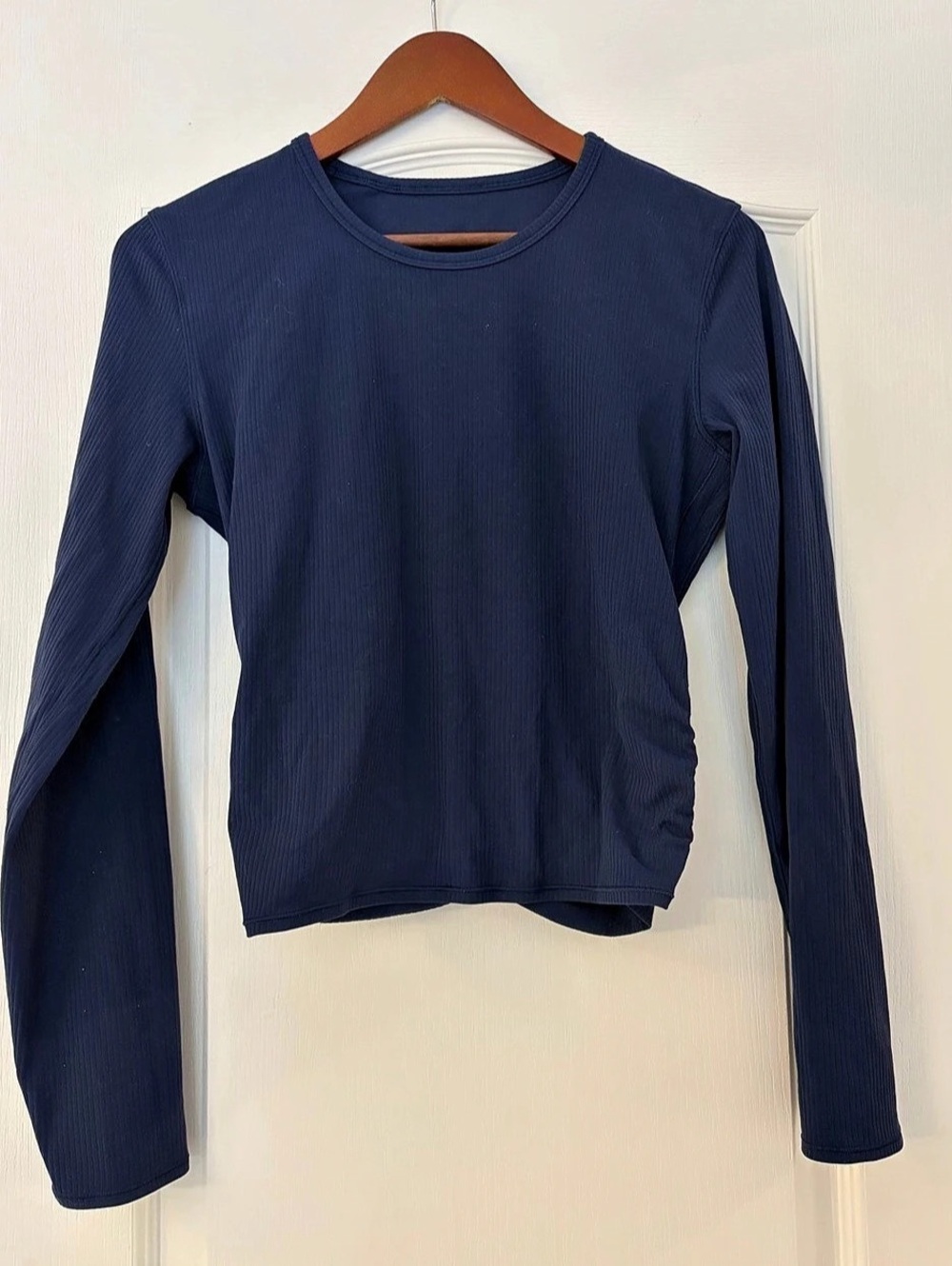 Lululemon All It Takes Back-Twist Ribbed Long-Sleeve Shirt Blue